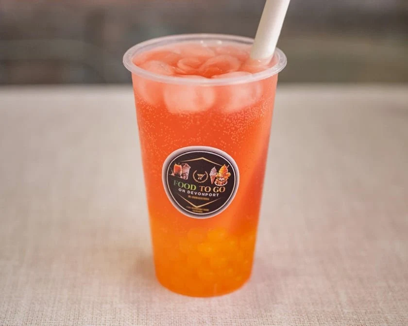 Strawberry Raspberry bubble tea — Food To Go Tauranga